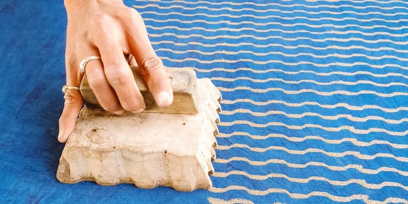 block printing shirts by hand