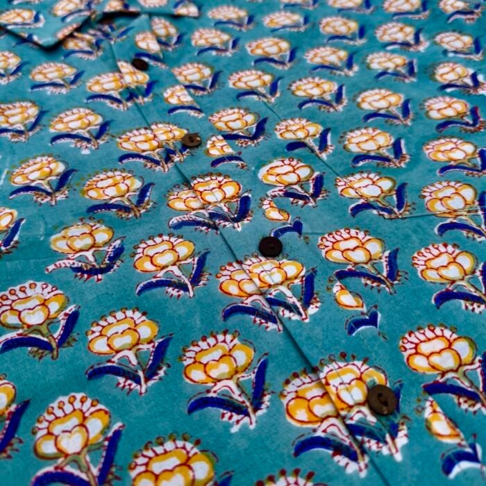 adhukala shirt close up light blue flower